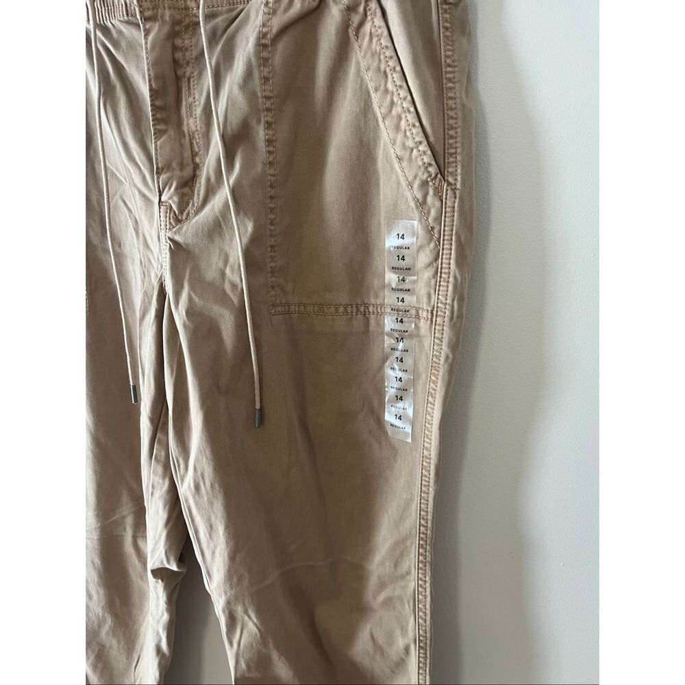 American Eagle Next Level Stretch High Rise Jegging Jogger Khaki Tan Size 14 NWT - Picture 3 of 8
